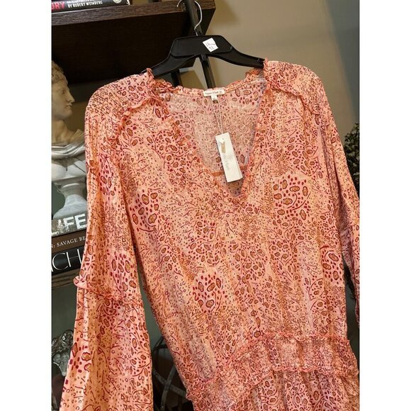 Poupette St Barth Ilona Mini Dress Pink Nenufar Womens Size Large - Picture 4 of 7